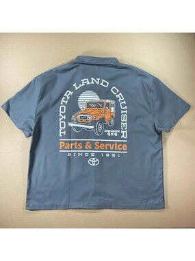 Toyota Vintage Land Cruiser Short Sleeve Button Up Shirt Workwear Mens Sz L NWT